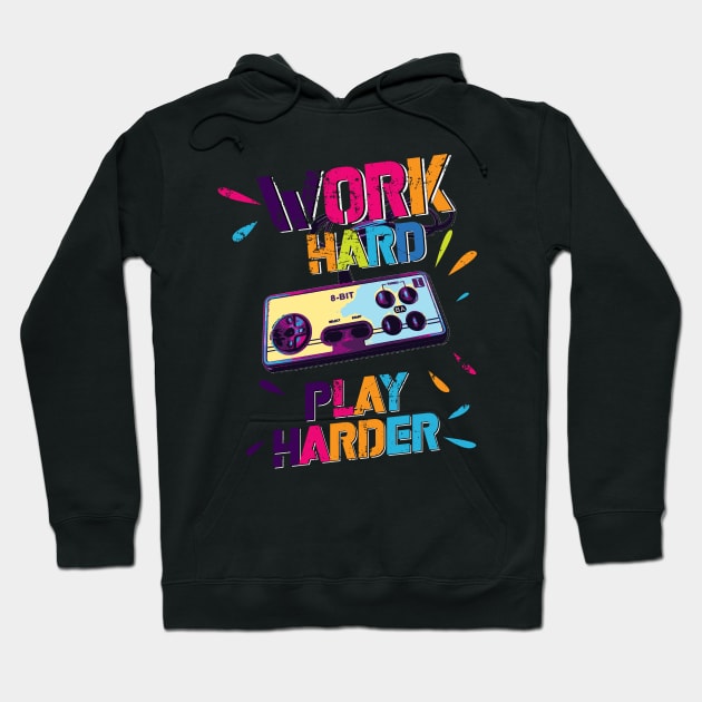 work hard play hard Hoodie by ANIMEPEDIA